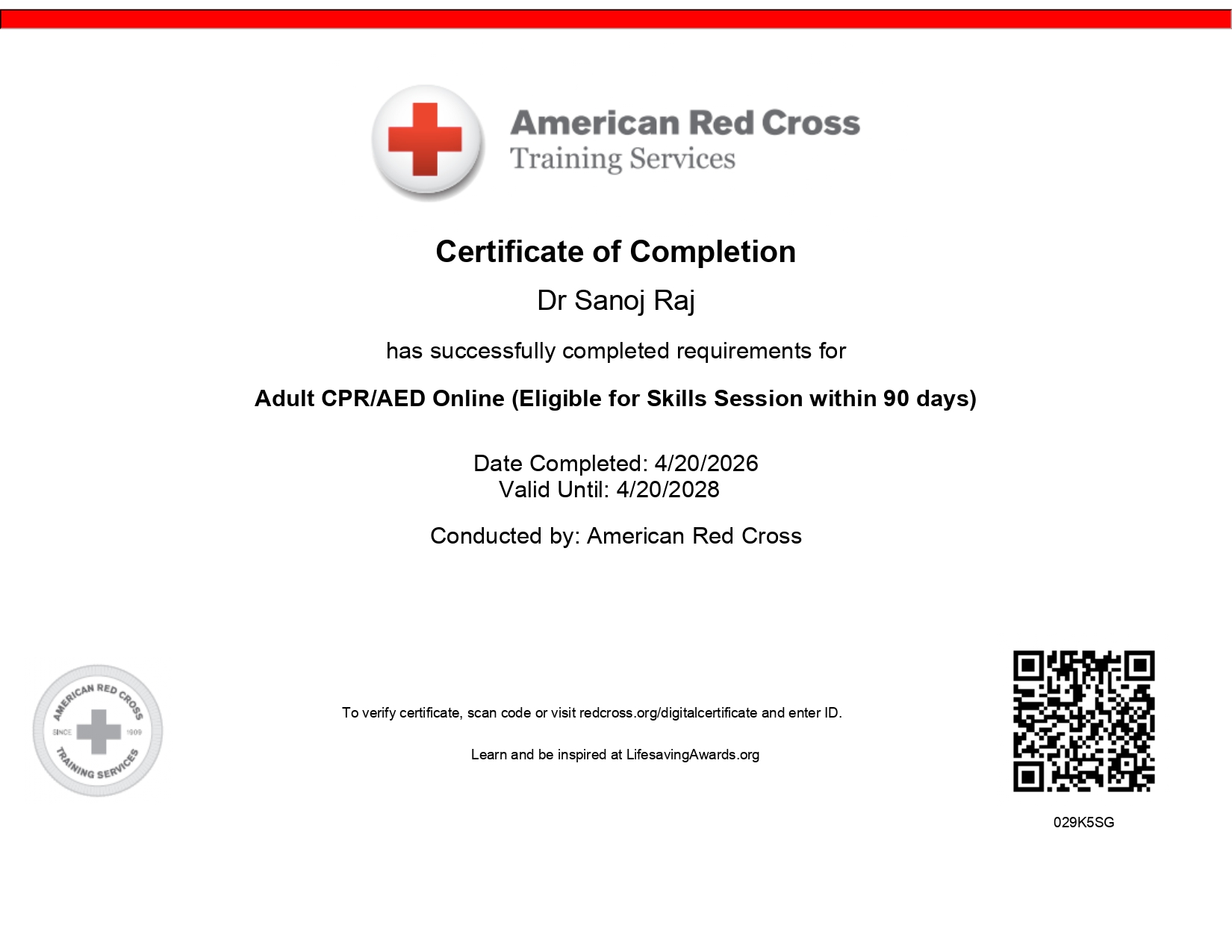 Adult CPR/AED Online (Eligible for Skills Session within 90 days)